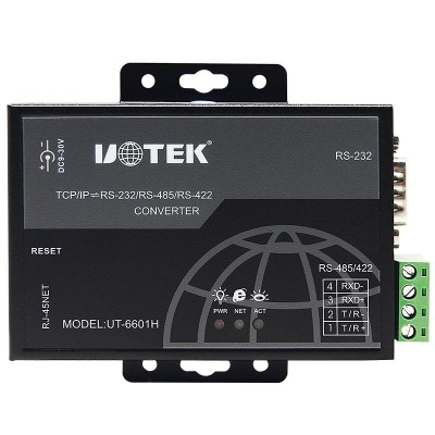 Industrial Grade 1port 10/100m Tcp/ip To Rs-232/485/422 Serial Device Server Converter Ut-6601h